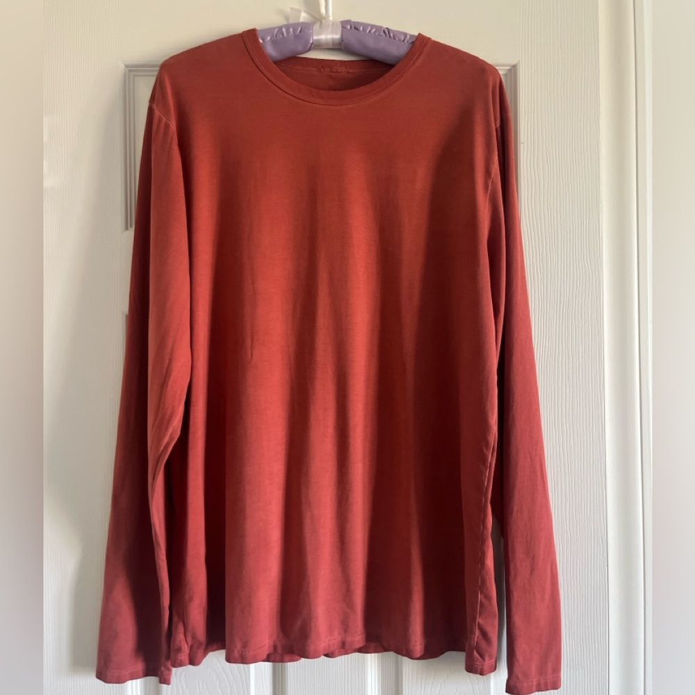 Lululemon Rust Long Sleeve Shirt Men Size XL